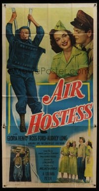 4b515 AIR HOSTESS 3sh 1949 love flies high with pretty flight attendant Gloria Henry!