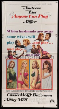 4b522 ANYONE CAN PLAY 3sh 1968 sexy near-naked Ursula Andress, Virna Lisi, Claudine Auger & Mell!