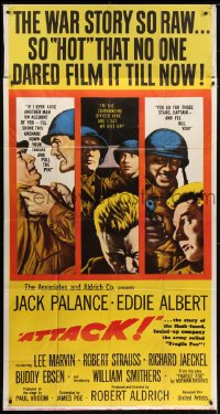 4b527 ATTACK 3sh 1956 Robert Aldrich, World War II soldiers Jack Palance & Eddie Albert!