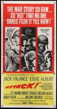 4b528 ATTACK 3sh R1960s Robert Aldrich, World War II soldiers Jack Palance & Eddie Albert!