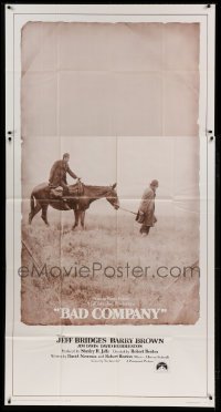 4b530 BAD COMPANY int'l 3sh 1972 cowboy Jeff Bridges on horseback, Barry Brown, western!
