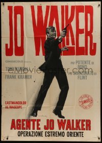4b161 AGENT JOE WALKER: OPERATION FAR EAST Italian 1p 1966 cool spy artwork by Rodolfo Gasparri!