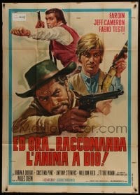 4b166 AND NOW MAKE YOUR PEACE WITH GOD Italian 1p 1968 Iranian spaghetti western, Casaro art!