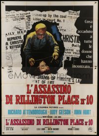 4b002 10 RILLINGTON PLACE Italian 2p 1971 Christie sex-murders, different newspaper & strangler art!