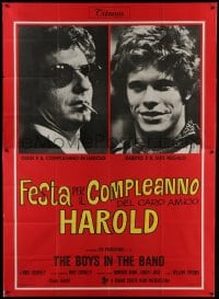 4b018 BOYS IN THE BAND Italian 2p 1970 William Friedkin gay classic, Leonard Frey, La Tourneaux!