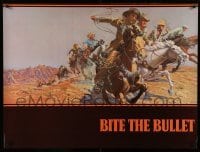 4c351 BITE THE BULLET teaser 30x40 1975 art of Gene Hackman, Candice Bergen & James Coburn!