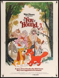 4c369 FOX & THE HOUND 30x40 1981 two friends who didn't know they were supposed to be enemies!
