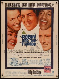 4c401 ROBIN & THE 7 HOODS 30x40 1964 Frank Sinatra, Dean Martin, Sammy Davis Jr, Bing, Rat Pack!