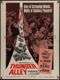 4c408 THUNDER ALLEY 30x40 1967 Annette Funicello, Fabian, car racing, lots of sexy girls!