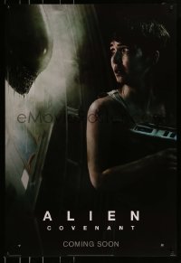 4c429 ALIEN COVENANT style E int'l teaser DS 1sh 2017 Ridley Scott, Waterston and the creature!