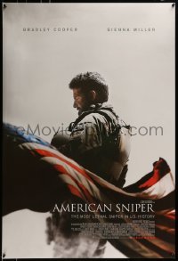 4c436 AMERICAN SNIPER int'l advance DS 1sh 2014 December style, Eastwood, Cooper as Chris Kyle!