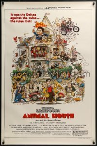 4c438 ANIMAL HOUSE style B 1sh 1978 John Belushi, John Landis classic, art by Rick Meyerowitz!