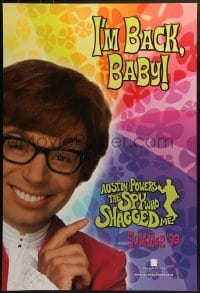 4c447 AUSTIN POWERS: THE SPY WHO SHAGGED ME teaser 1sh 1997 Myers in title role as Austin Powers!