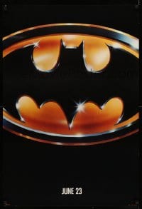 4c463 BATMAN teaser 1sh 1989 directed by Tim Burton, cool image of Bat logo, matte finish!
