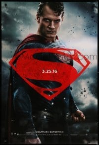 4c476 BATMAN V SUPERMAN teaser DS 1sh 2016 waist-high image of Henry Cavill in title role!