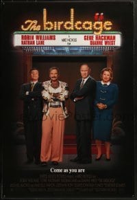 4c491 BIRDCAGE 1sh 1996 gay Robin Williams & Nathan Lane, Gene Hackman, Dianne Wiest!