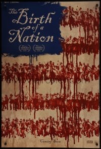 4c492 BIRTH OF A NATION int'l teaser DS 1sh 2016 Nate Parker, cool American flag composite image!