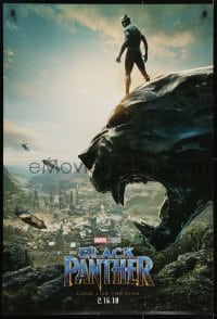 4c494 BLACK PANTHER teaser DS 1sh 2018 image of Chadwick Boseman in the title role as T'Challa!