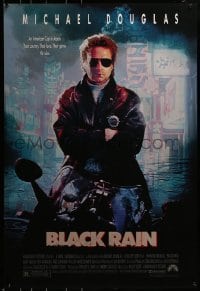 4c495 BLACK RAIN 1sh 1989 Ridley Scott, Michael Douglas is an American cop in Japan!