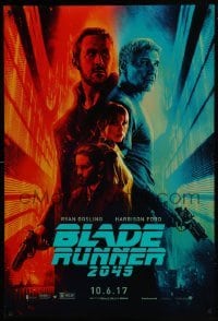4c500 BLADE RUNNER 2049 teaser DS 1sh 2017 great montage image with Harrison Ford & Ryan Gosling!