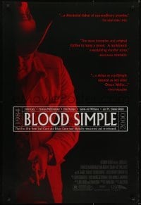 4c501 BLOOD SIMPLE DS 1sh R2000 Joel & Ethan Coen, Frances McDormand, cool film noir image!
