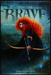 4c508 BRAVE advance DS 1sh 2012 Disney/Pixar fantasy cartoon set in Scotland, cool close image!