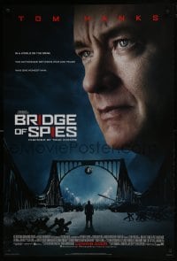 4c511 BRIDGE OF SPIES style D int'l advance DS 1sh 2015 great image of Tom Hanks, the Berlin Wall!