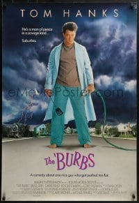 4c515 BURBS DS 1sh 1989 best Tom Hanks image, a man of peace in a savage land, suburbia!