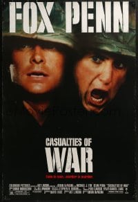 4c520 CASUALTIES OF WAR 1sh 1989 Michael J. Fox, Sean Penn, directed by Brian De Palma!