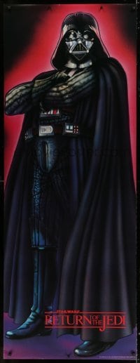 4c084 RETURN OF THE JEDI 26x70 commercial poster 1983 full-length art of Darth Vader!