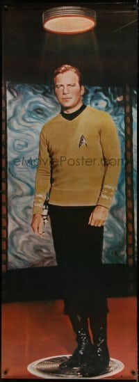 4c086 STAR TREK 26x72 commercial poster 1976 full-length James T. Kirk on transporter pad!