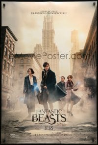 4c584 FANTASTIC BEASTS & WHERE TO FIND THEM teaser DS 1sh 2016 Yates, J.K. Rowling, Ezra Miller!