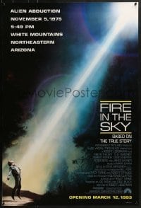 4c589 FIRE IN THE SKY advance DS 1sh 1993 D.B. Sweeney, Robert Patrick, alien abduction!