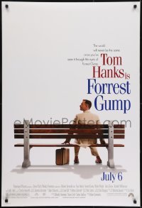 4c599 FORREST GUMP advance DS 1sh 1994 Tom Hanks sits on bench, Robert Zemeckis classic!