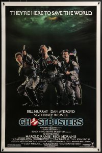 4c609 GHOSTBUSTERS 1sh 1984 Bill Murray, Aykroyd & Ramis are here to save the world!