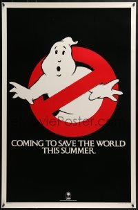 4c610 GHOSTBUSTERS teaser 1sh 1984 Ivan Reitman sci-fi horror, coming to save the world this Summer