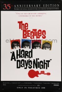 4c637 HARD DAY'S NIGHT advance 1sh R1999 The Beatles in their first film, rock & roll classic!