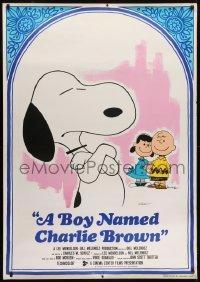 4c010 BOY NAMED CHARLIE BROWN Italian 1p 1970 different art of Charles Schulz's Snoopy & Peanuts!