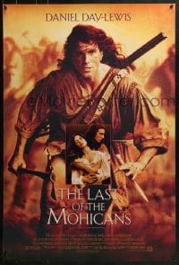 4c714 LAST OF THE MOHICANS DS 1sh 1992 Michael Mann directed, Daniel Day Lewis in action!