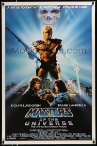 4c749 MASTERS OF THE UNIVERSE 1sh 1987 great photo image of Dolph Lundgren as He-Man!