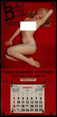 4c006 MARILYN MONROE 16x34 calendar 1955 Golden Dreams nude from Playboy centerfold!