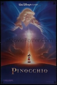 4c795 PINOCCHIO advance DS 1sh R1992 images from Disney classic fantasy cartoon!