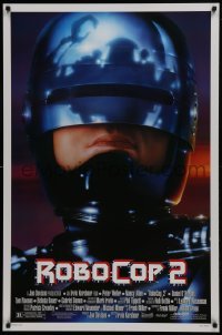 4c836 ROBOCOP 2 1sh 1990 cyborg policeman Peter Weller, sci-fi sequel!
