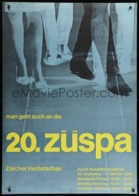 4c090 20 ZUSPA 36x51 Swiss museum/art exhibition 1965 Ernst Bernath design promoting exhibition!