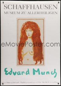 4c096 EDVARD MUNCH 36x51 Swiss museum/art exhibition 1968 great art of nude woman by the artist!