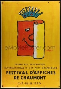4c099 FESTIVAL D'AFFICHES DE CHAUMONT 47x69 French museum/art exhibition 1990 art by Savignac!