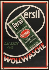 4c268 PERSIL 35x51 Swiss advertising poster 1920s laundry detergent, black style design!