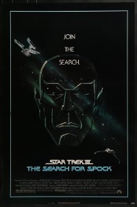 4c883 STAR TREK III 1sh 1984 The Search for Spock, art of Leonard Nimoy by Huyssen & Huerta!