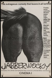 4c333 JABBERWOCKY half subway 1977 Terry Gilliam, Monty Python, wacky image of horse's backside!