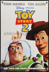 4c935 TOY STORY 2 advance DS 1sh 1999 Woody, Buzz Lightyear, Disney and Pixar animated sequel!